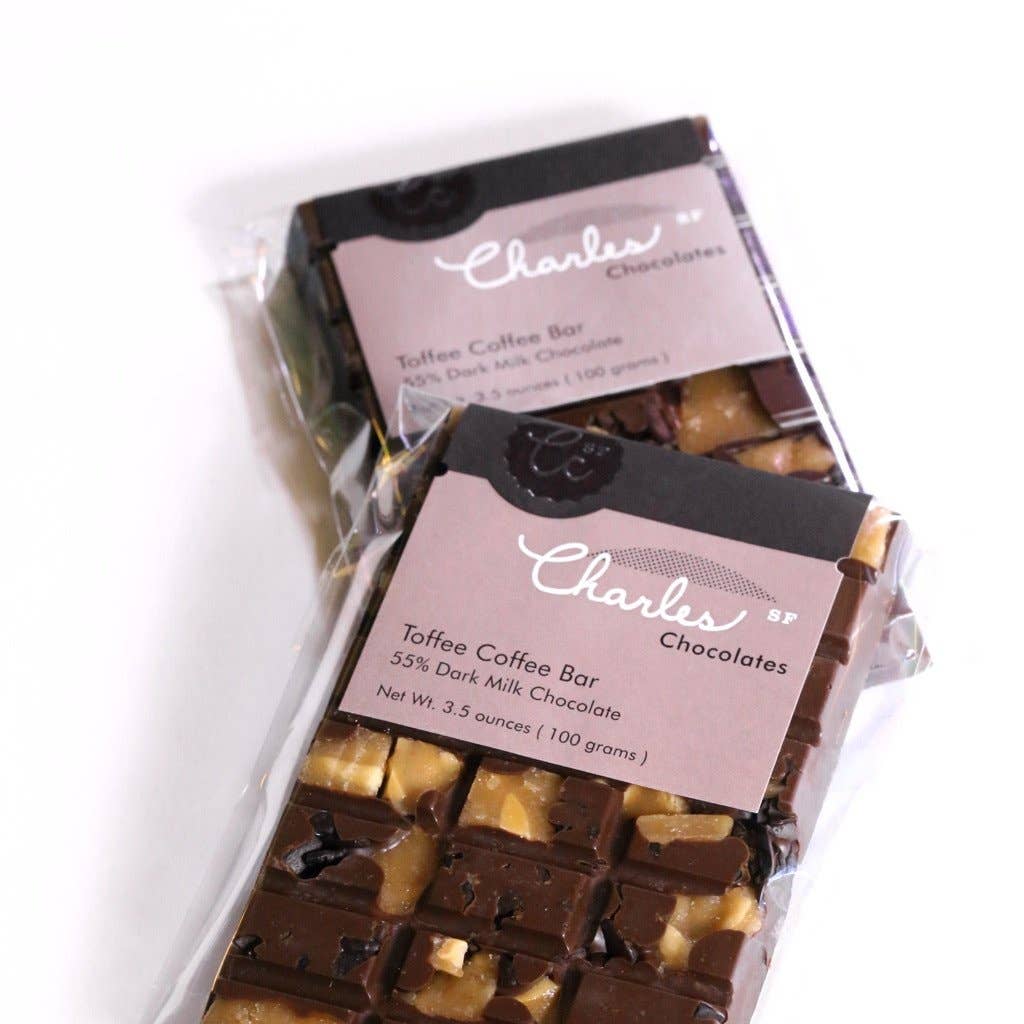 Toffee Coffee Dark Milk Chocolate Bar | Olivelle Bozeman